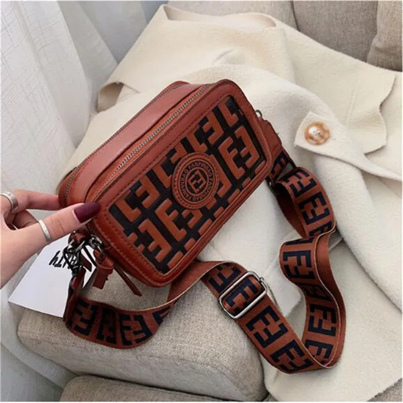 Hot High Quality F Leather Camera Bag Purse Evening Bag Letter