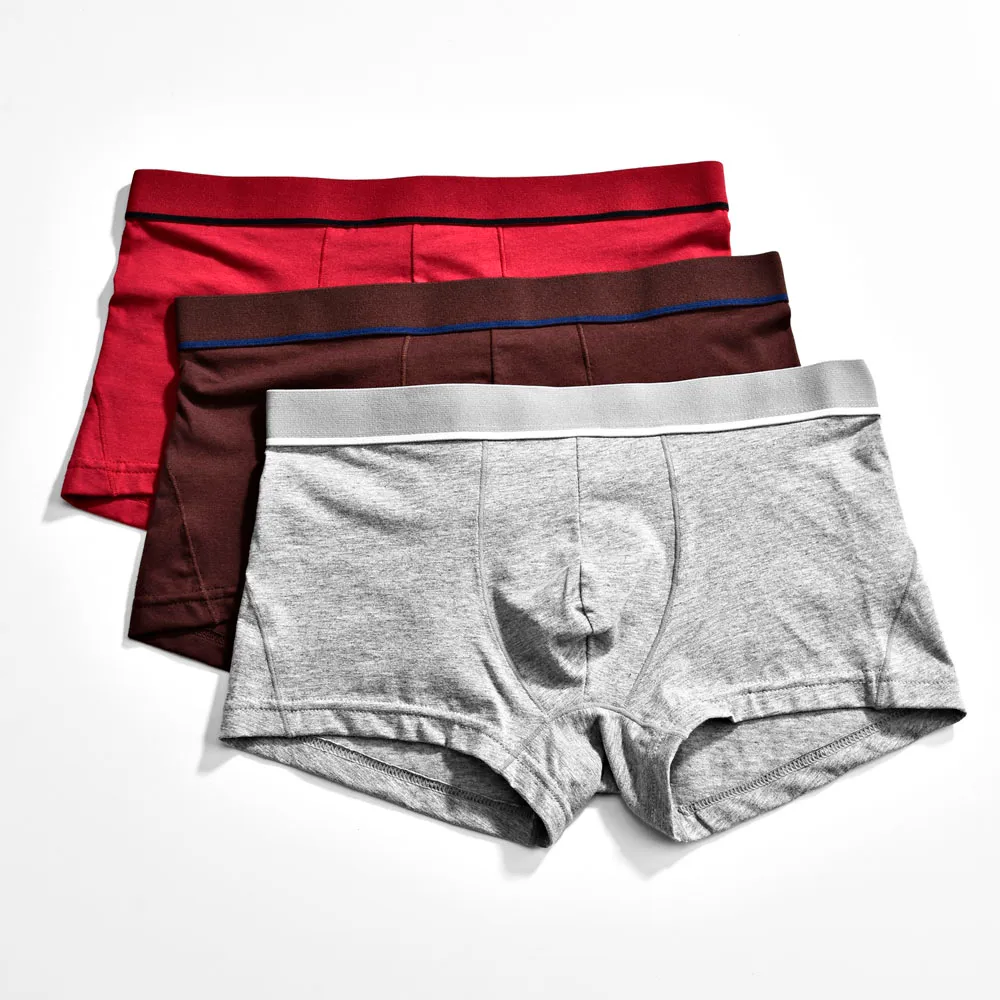 M-3XL male Cotton Mid-Rise seamless boyshort Men's panties underwear men boxer shorts mix color 6pcs/lot C507