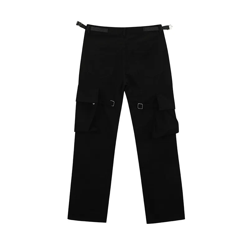 Vuja de Flare Cargo Pants Vuja D￩ Technician Cargo Pants Mens Utility Patched Pockets Casual Long Pants Trousers Hip Hop Streetwear Techwear