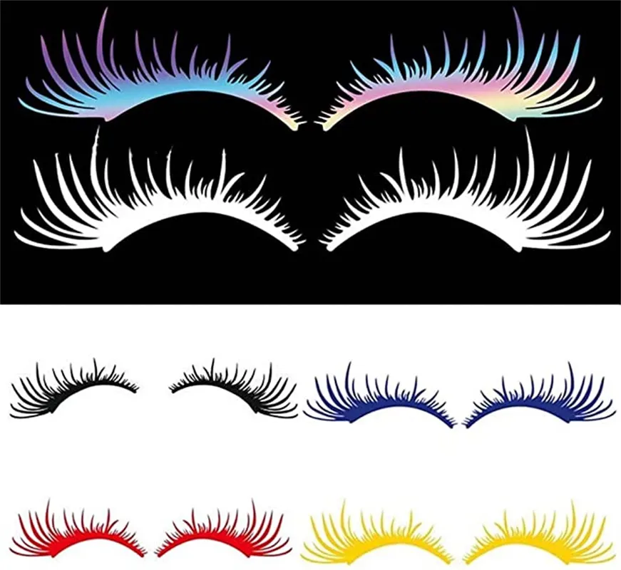 2pcs/Pairs Car Headlight Eyelashs Sticker Sexy Eyelashes Sticker Lamp Decoration Personalized Lamps Eyelash Decals Friends Gift Auto Parts