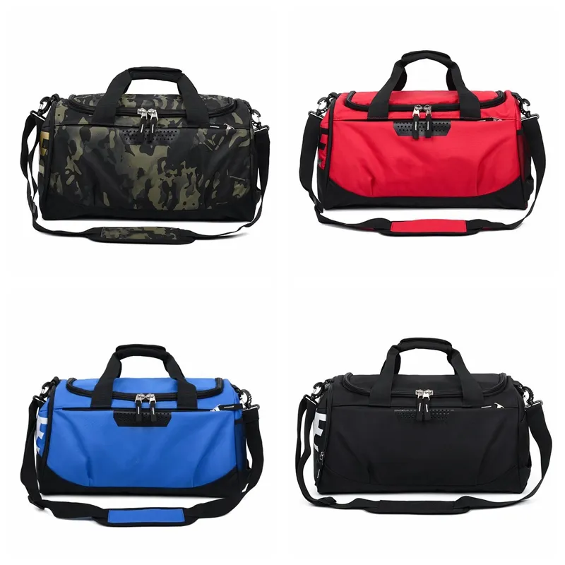 New Waterproof Men Sport Travel Bag Women Bags Red Yoga Fitness Bag Unisex Handbag Large Capacity Nylon Duffle Bag for Trip