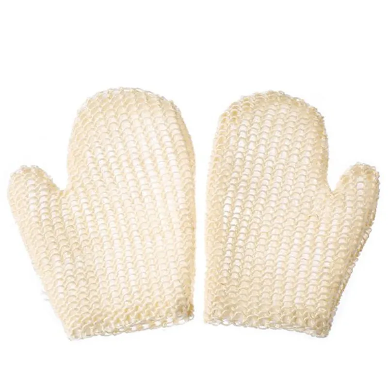 Natural Sisal Bath Spa Shower Scrubber Sponge Fiber Glove Mitt Soften Smooth Renew Skin Anti-aging Eco-Friendly dd884