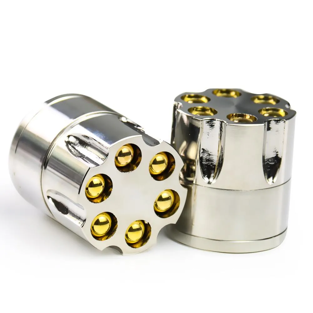 2021 DHL Gratis 3 Laag 52 * 45mm Shooter Style Metal Grinder voor tabak Roken Kruiden Tobacco Grinders Dry Herb Grinde