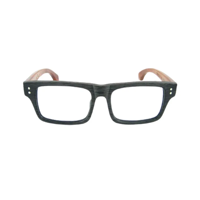 Telai di occhiali in legno fatti a mano acetato forte spesso braccia in palissandro naturali quadrato multicolore unisex cornice ottica