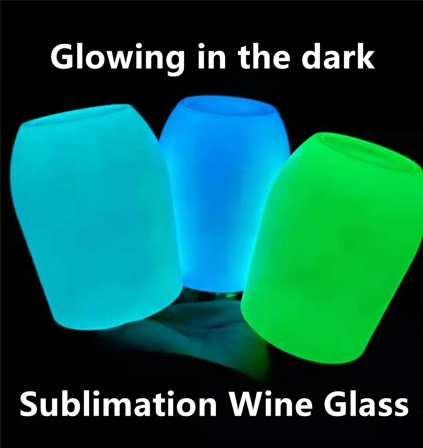 Toptan! 12oz Süblimasyon Glow Şarap Bardakları Karanlıkta Parlayan Aydınlık Boya Bardakları Paslanmaz Çelik Su Şişeleri Süt Kupalar A12 İçme
