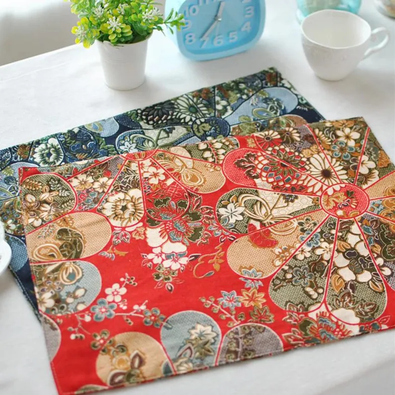 BZ806 Table mats Tableware mats Pads professional custom hotel cloth art meal pad Japanese style sushi pad tea table mat