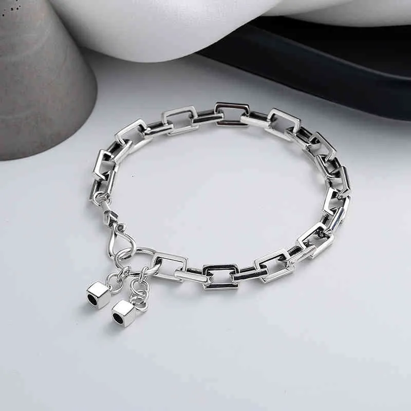 Armband Chaosheng S925 Sterling Silver Tung industri O-format armband, personlig grov stil, trendigt gata foto, moderiktig hip-hop hand