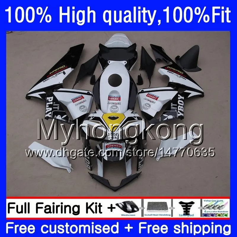 Injection mold For HONDA CBR 600RR 600F5 600CC 600 RR F5 03 04 49HM.134 CBR600RR 2003 2004 CBR600F5 CBR600 RR 03 White black 04 Fairing kit