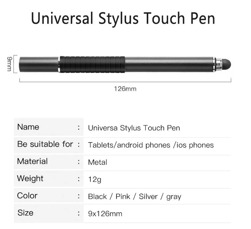 Universal 2 In 1 Stylus Drawing Tablet PC Pens Capacitive Screen Caneta Touch  Pen for Mobile Android Phone for IPad Smart Pencil Accessories