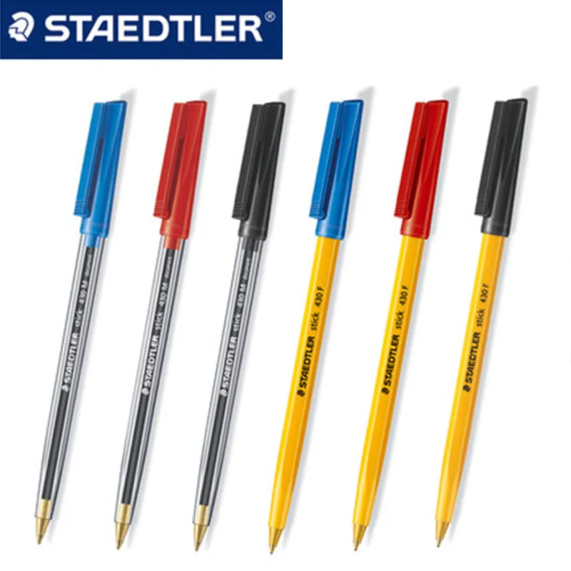 Staedtler Stick 430 M Bolígrafo 0,7 mm 10 unids/lote Rojo Azul Negro Shool Suministros de oficina 201202