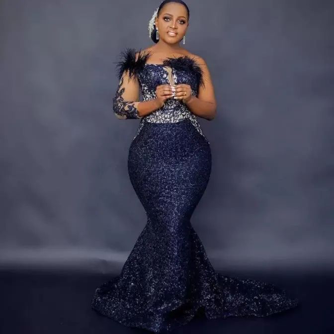Navy blue evening dresses hot sale