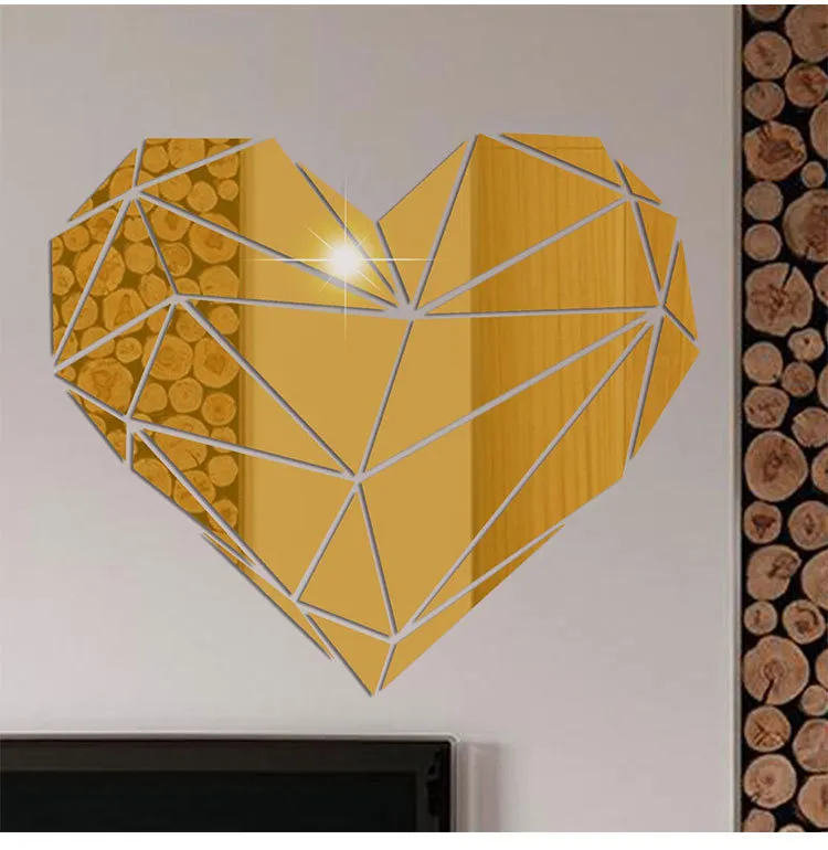 10-pack 3d acrílico corazón espejos pegatina espejo superficie corazón  pared pegatina arte pared pegatina calcomanía para sala de estar dormitorio  decoración del hogar suministros Sólo $2.99 PatPat US Móviles