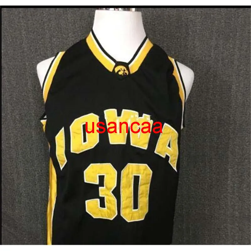 Anpassad XXS-6XL Vintage Men #30 Vintage Iowa Hawkeyes Men's Real Full Brodery College Jersey eller Custom något namn eller nummer tröja