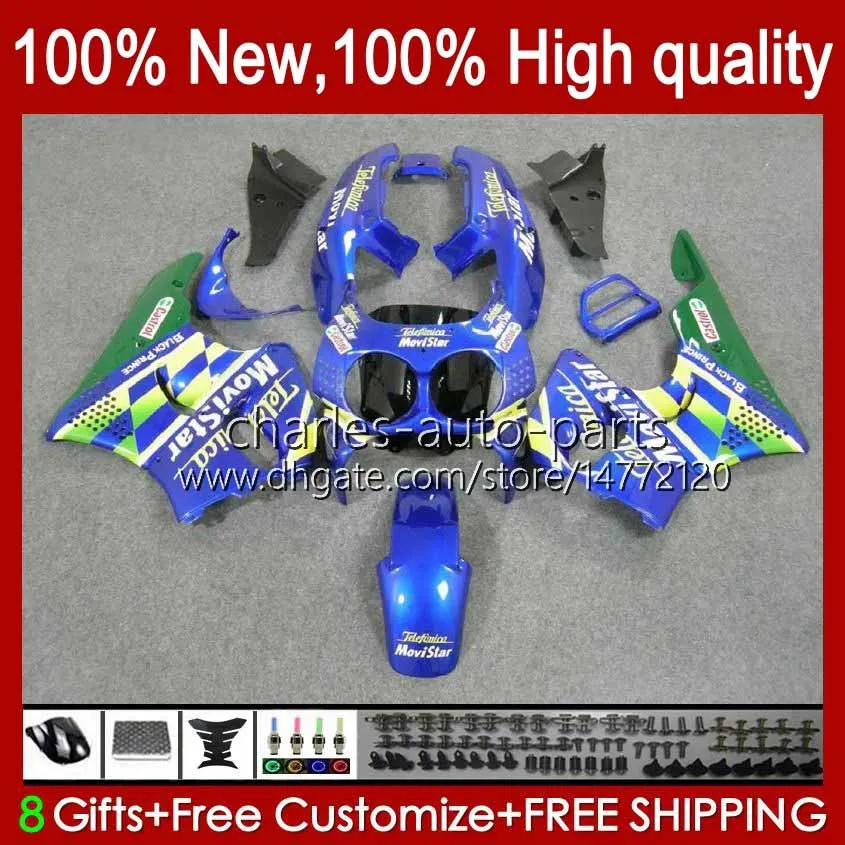 Kropp för Honda CBR 893RR 900RR CBR893RR 89 90 91 92 93 94HC39 MOVISTAR BLÅ CBR893 CBR 900 893 RR CBR900RR 1989 1990 1991 1992 1993 Fairings