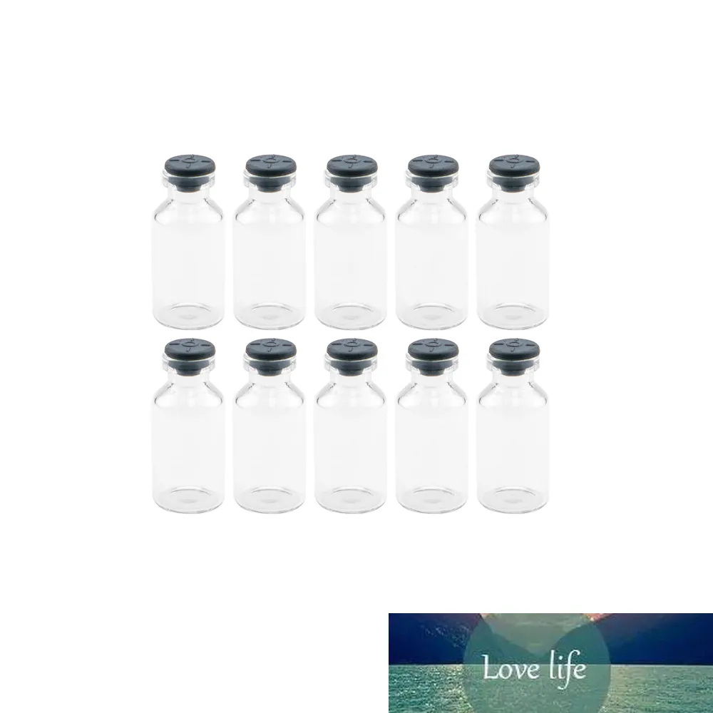 Bottiglie di fiale di vetro da 18 * 40 * 7mm 5ml con tappo in silicone Mini bottiglie Vasetti Fiale di iniezione Tappo di gomma Liquido a tenuta stagna 100 pezzi