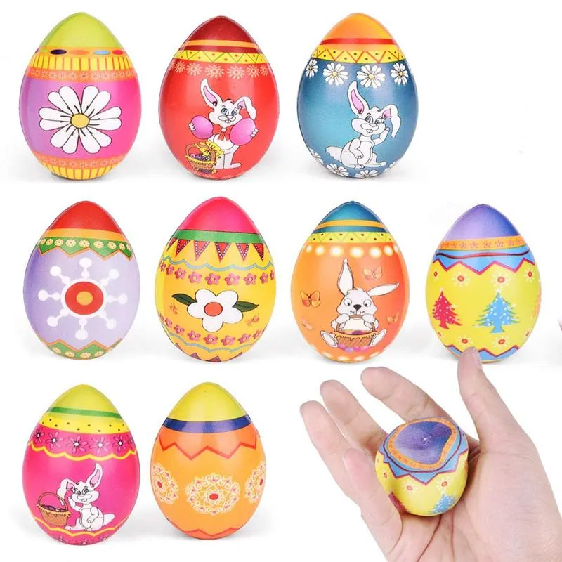 Simulation Colorful Eggs Easter Chick Egg Party Happy Easter Day Decor For Home 2022 Kids Ester Gifts Favor Spring Hunting Part