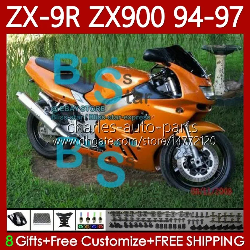 Verkleidungsset für KAWASAKI NINJA ZX-9R ZX 9R 9 R 900 CC ZX9 R ZX9R 94 95 96 97 Karosserie 100Nr