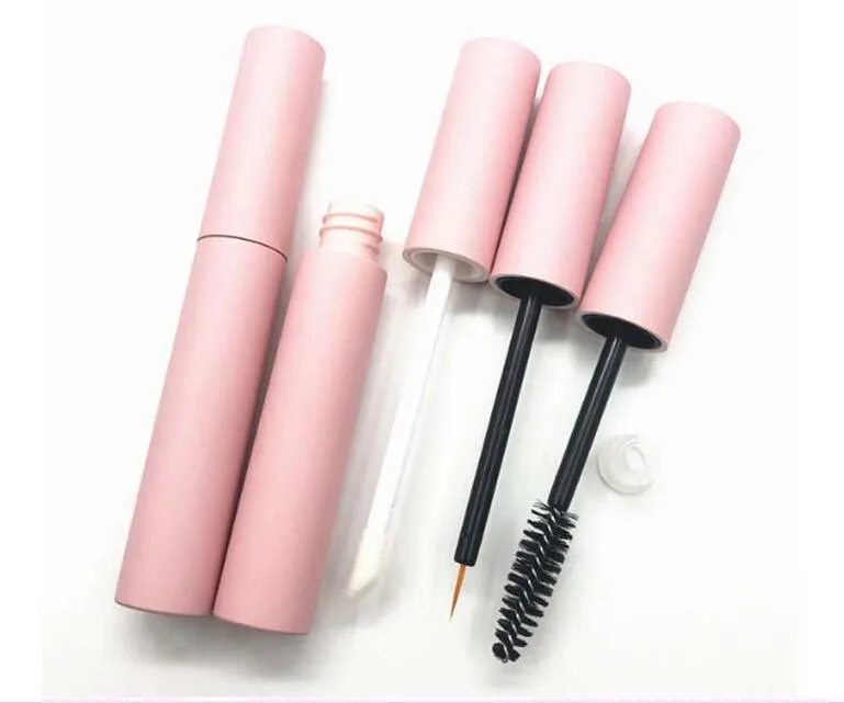 2021 10 ml lege lip glanzend buizen roze plastic cosmetische container navulbare DIY mascara eyeliner wimper vloeistof buis DHL gratis