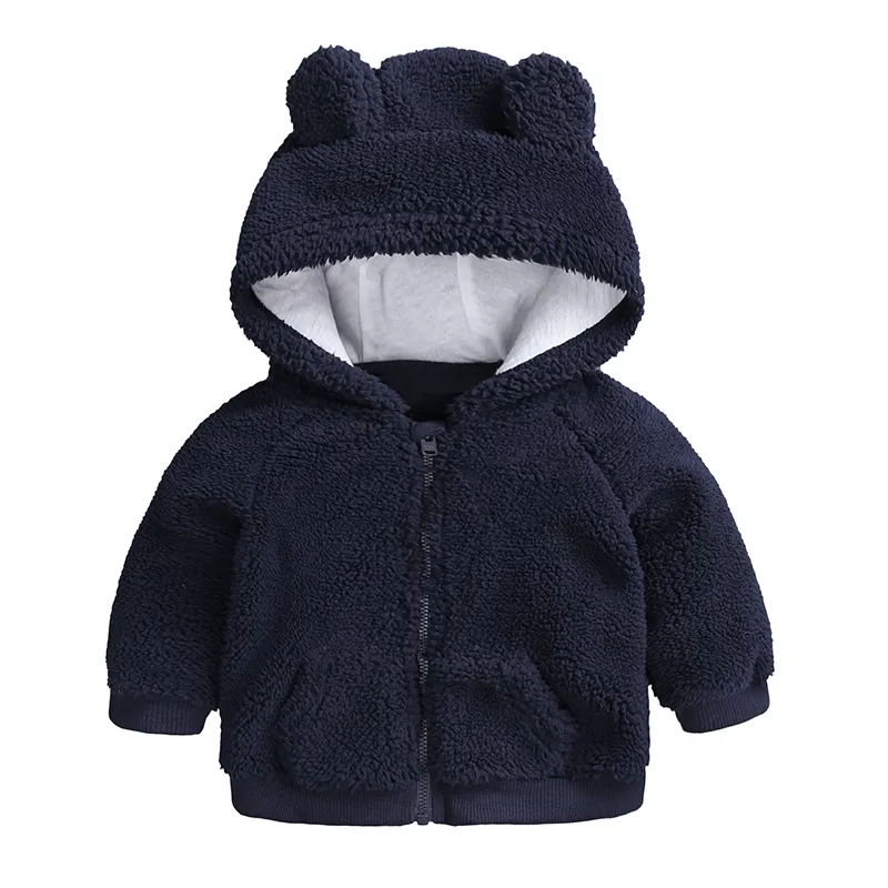 newborn baby clothes Autumn Winter warm Hooded jacket&Coat for 3-18M toddler baby boy girls cartoon bear Outerwear blue green