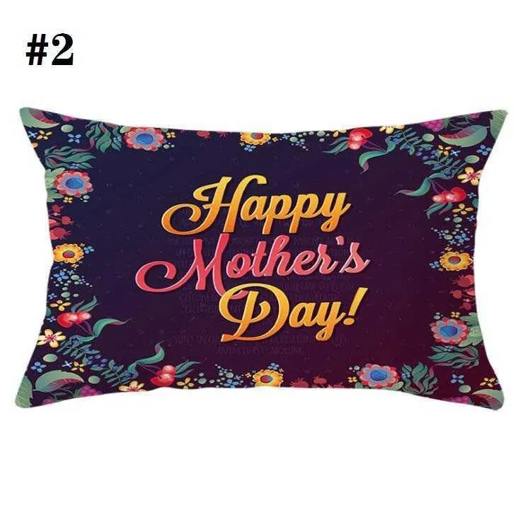 NewI Love Mom Pillow Case 30*50CM Mothers` Day Gift Car Cushion Cover Home Sofa Decoration Pillowcase Comfortable Soft Pillow Cover