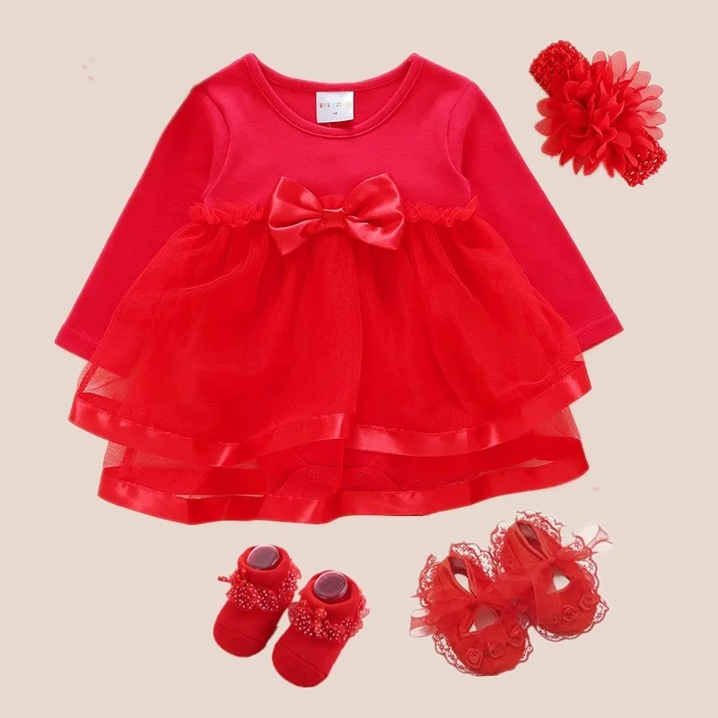 Summer Girls Party Dresses For Newborn Baby Girls Socks And