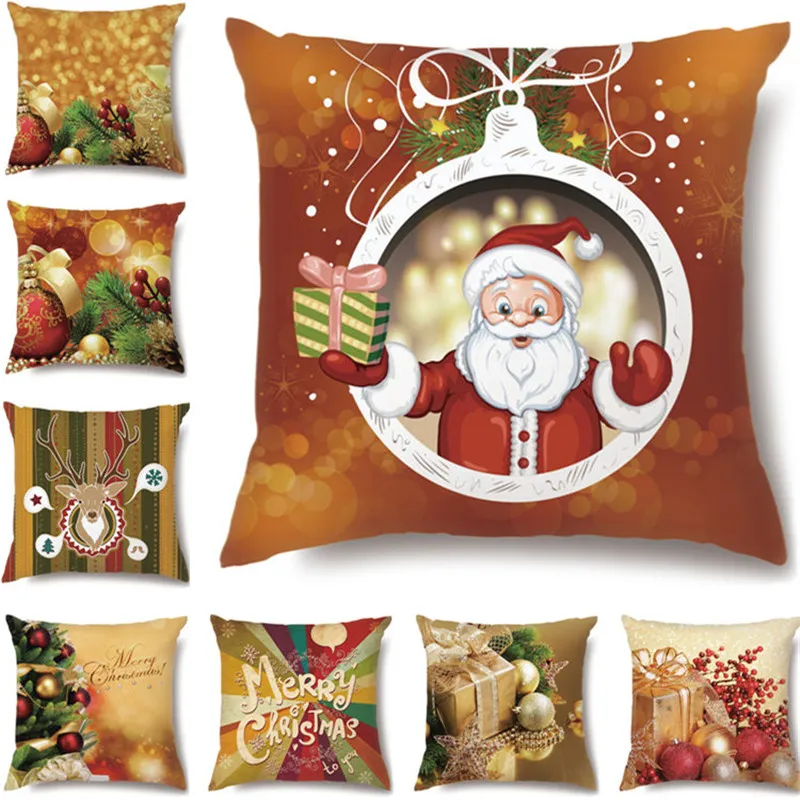 Christmas Poduszka Pokrywa 45 * 45 Poszewka Sofa Poduszki Poduszki Poszewki Bawełniane Pościel Poduszki Pokrywy Home Decor Xmas Decor dla domu 60 sztuk T1i2500