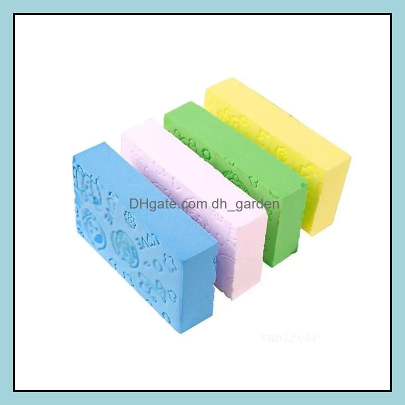 Body Shower Exfoliating Sponge 12.5*6.5*3cm Printed Adult Bathing Sponge Bath Brushes Artifact Powerful Remove Mud Decontamination