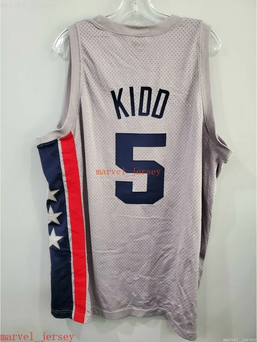 Custom Stitched New Jersey Jason Kidd 5 1980 Throwback XS-6XL Mens Throwbacks Basket Jerseys Billiga Män Kvinnor Ungdom