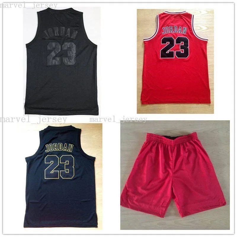 Gestikte Custom 23 Michael Mesh Jersey Borduurwerk Rood Zwart Dames Jeugd Mens Basketbal Jerseys XS-6XL NCAA