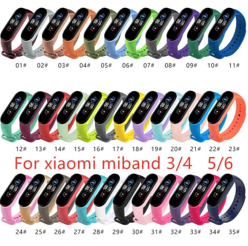 Strap for Xiaomi Mi Band 6 bracelet Sport silicone watch wristband Miband  band6 band4 wriststrap For Xiaomi mi band 3 4 5 strap - 7 black 