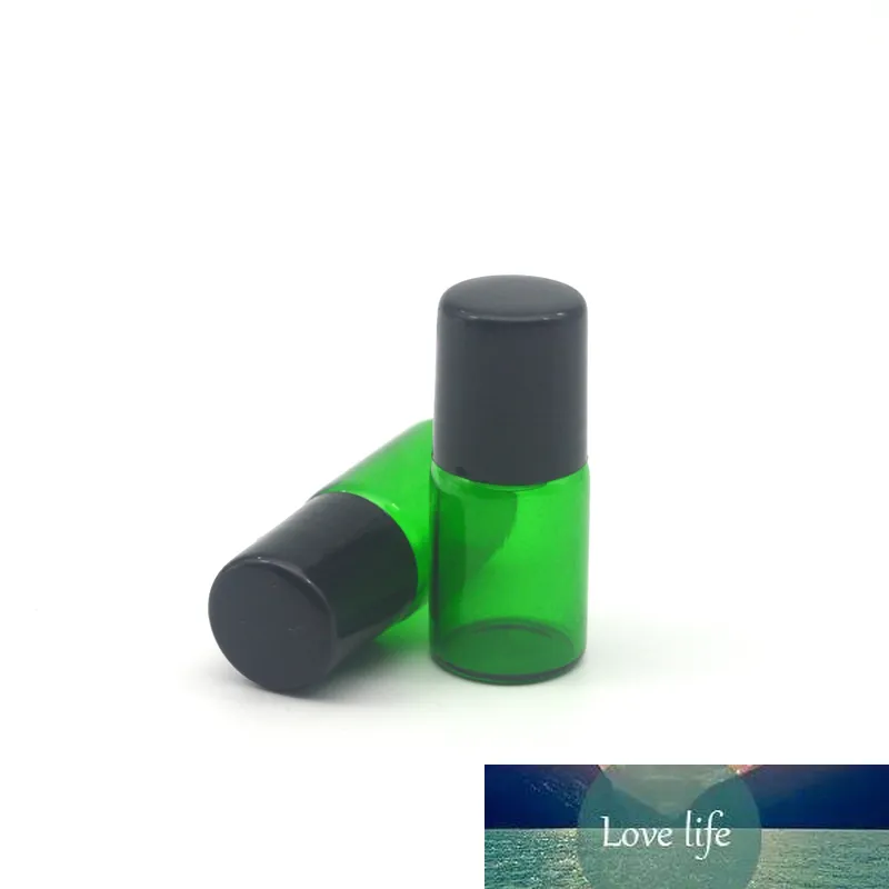3PCS 2ml를 롤 리필에 유리 병 녹색 에센셜 오일 병 다채로운 빈는 2cc 병 롤온