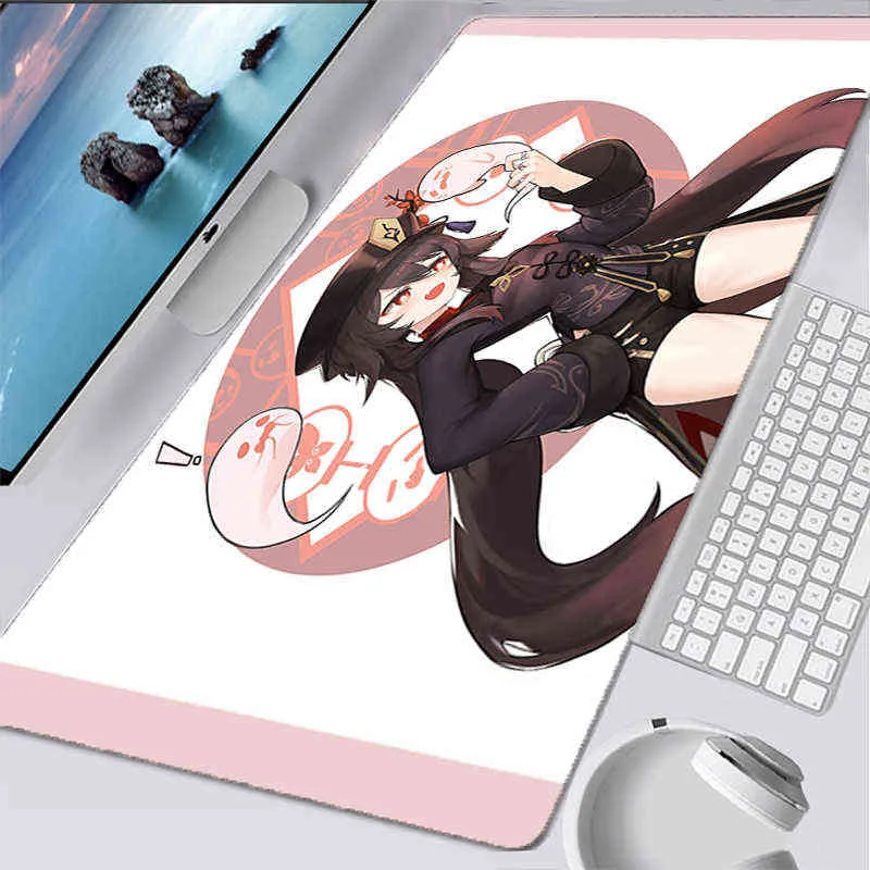 Genshin Impact Mouse Pad Gamer PC Completo Computer Large 900x400 XXL Desk mat Keyboard Anime Gaming Accessories Mousepad