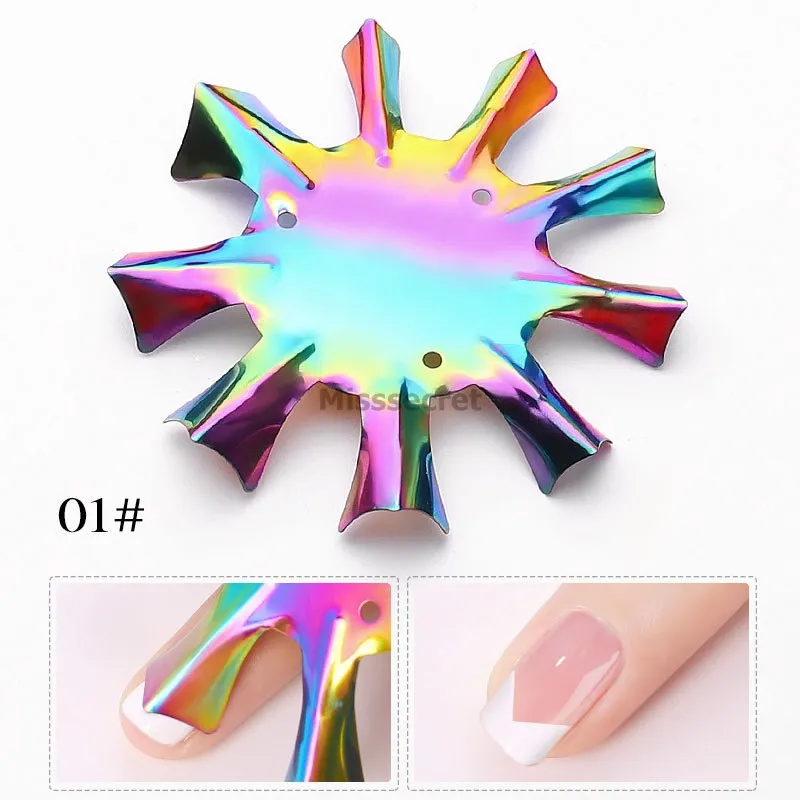 Nail Art Tool Stencil French Tip Smile Line Multi-Sizes Easy Edge Cutter  Trimmer