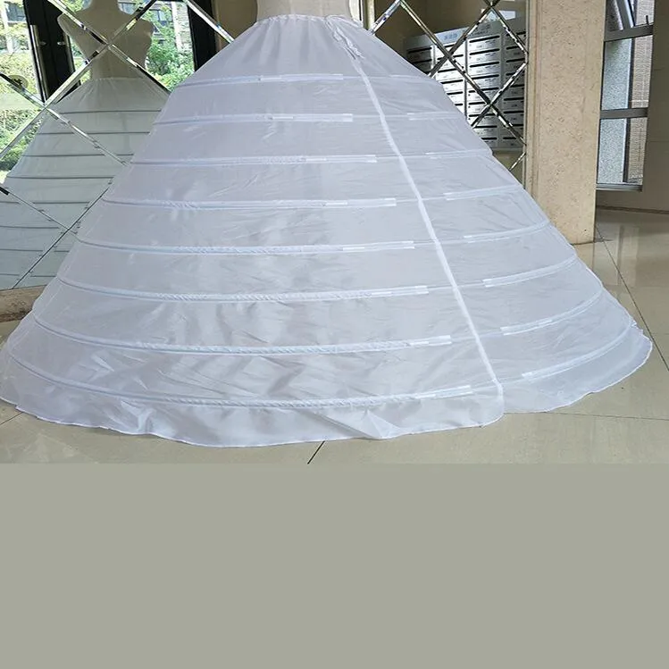 Jupon en taffetas de Polyester de haute qualité, robe de bal pour robes de mariée, accessoire de mariage, sous-jupe à 8 jantes