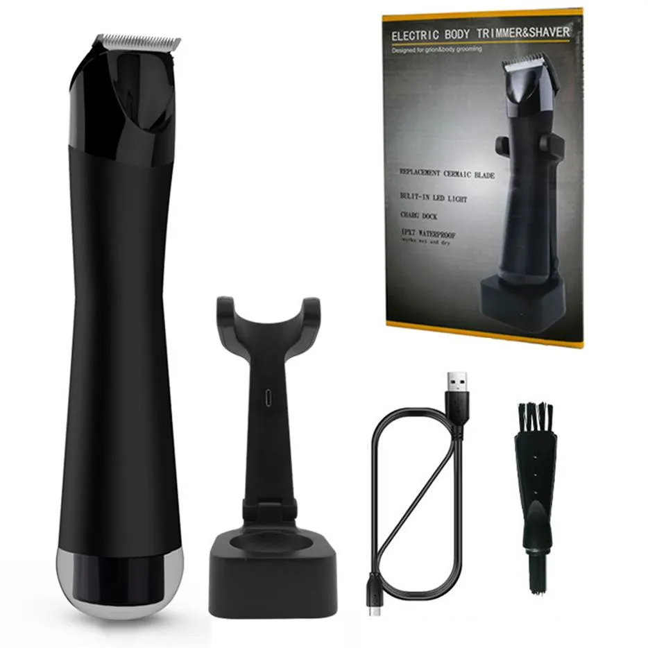 Multifunctioneel scheerapparaat Waterdicht Double Head Body Hair Trimmer Electric Men's Shaver299e