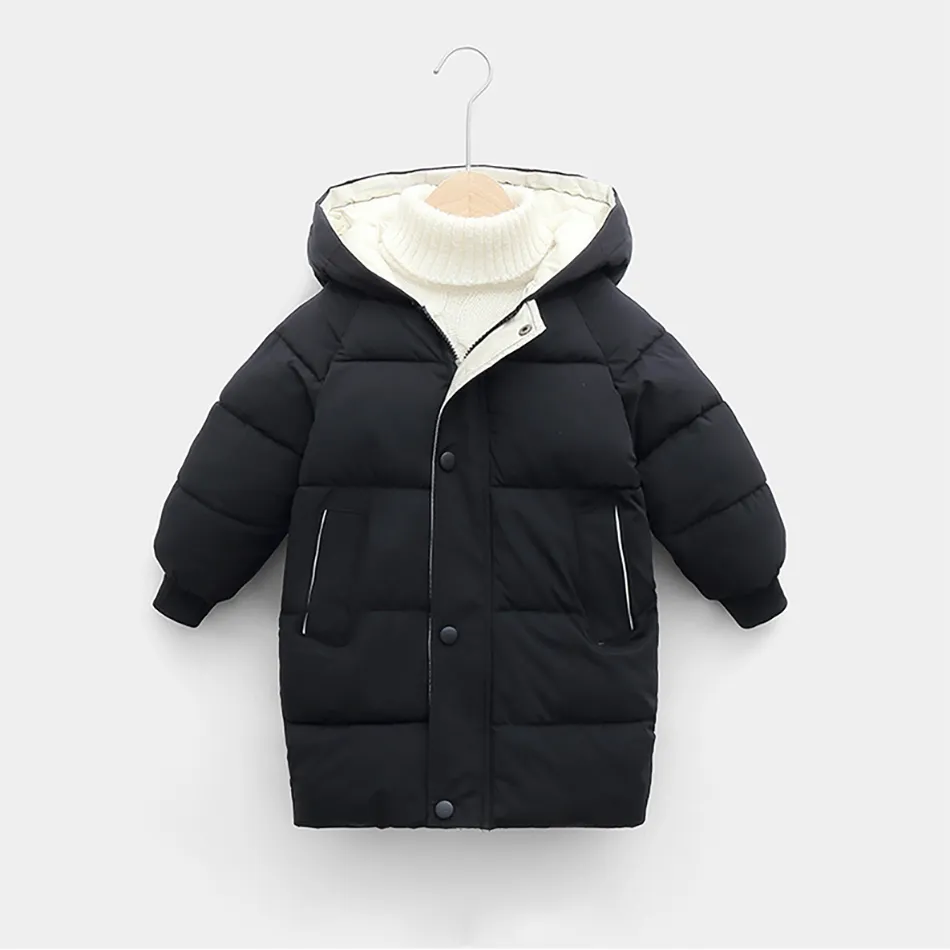 Piumino per bambini Giacca invernale per neonate Cappotti imbottiti in cotone Parka Addensare Giacche lunghe calde Capispalla per bambini LJ201203