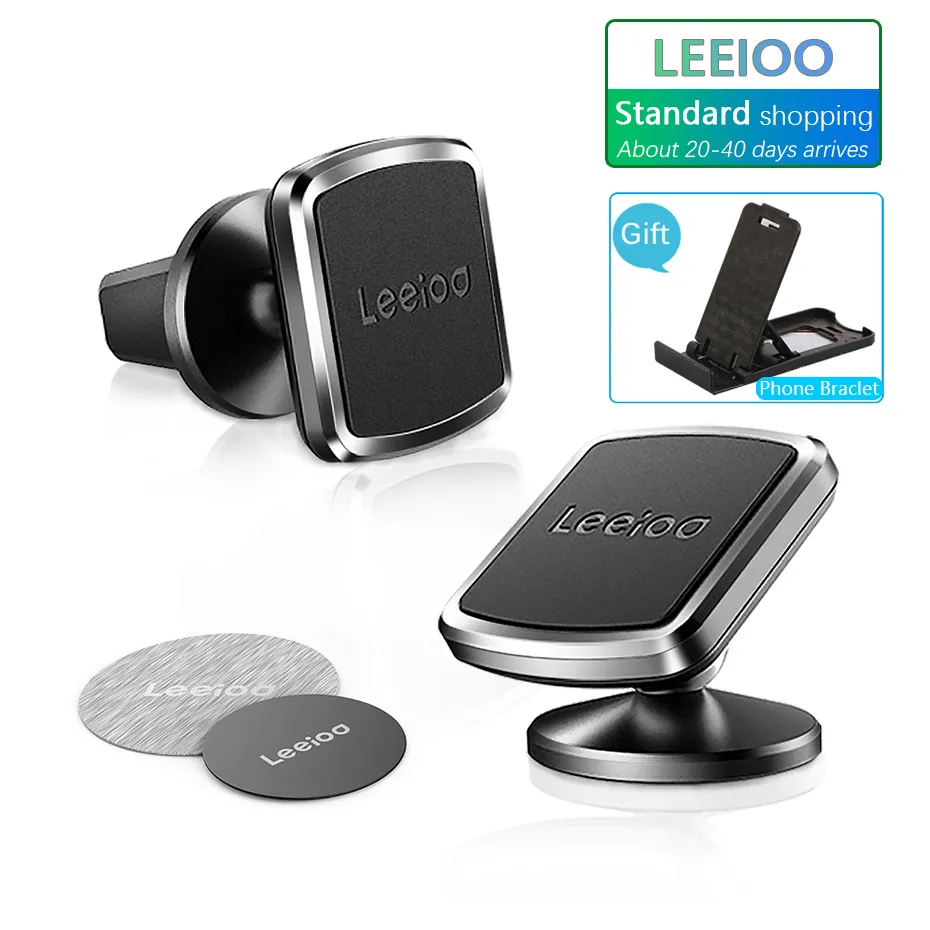 Leeioo Uniwersalny Samochód Blacket Magnetyczny Samochód Telefon Holder GPS Stojak Air PastFor iPhone 6 7 8 x 11 Samsung Huawei Xiaomi Oppo Vivo