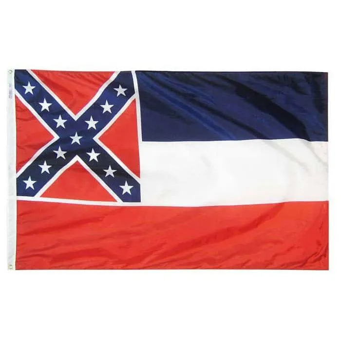 Mississippi Flag State of USA Banner 3x5 FT 90x150cm stan Flaga Festiwal Party Prezent 100D Poliester Kryty Outdoor Drukowane Gorąca Sprzedawanie