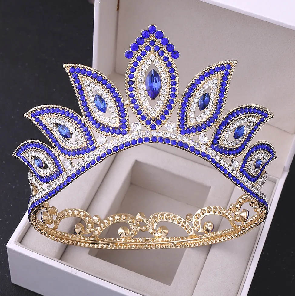 Bruiloft accessoires bruids hoofdpieces ontwerper magisch oog ontwerp high-end koninklijk paleis kroon vrouw jurk mode accessoires verjaardagsfeestje prestaties geschenkdoos