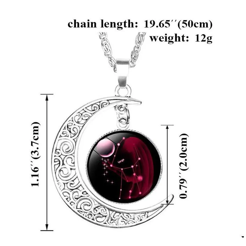 vintage moon phase pendant necklace hot sale starry sky moon face outer space dark universe starry camo gemstone pendants necklaces