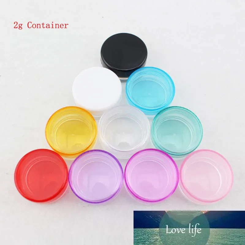 2g X 200 PS Small Clear Empty Cream Jar Cosmetic Container Sample Jar Display Case Cosmetic Packaging 2g Mini Plastic Bottle Tin