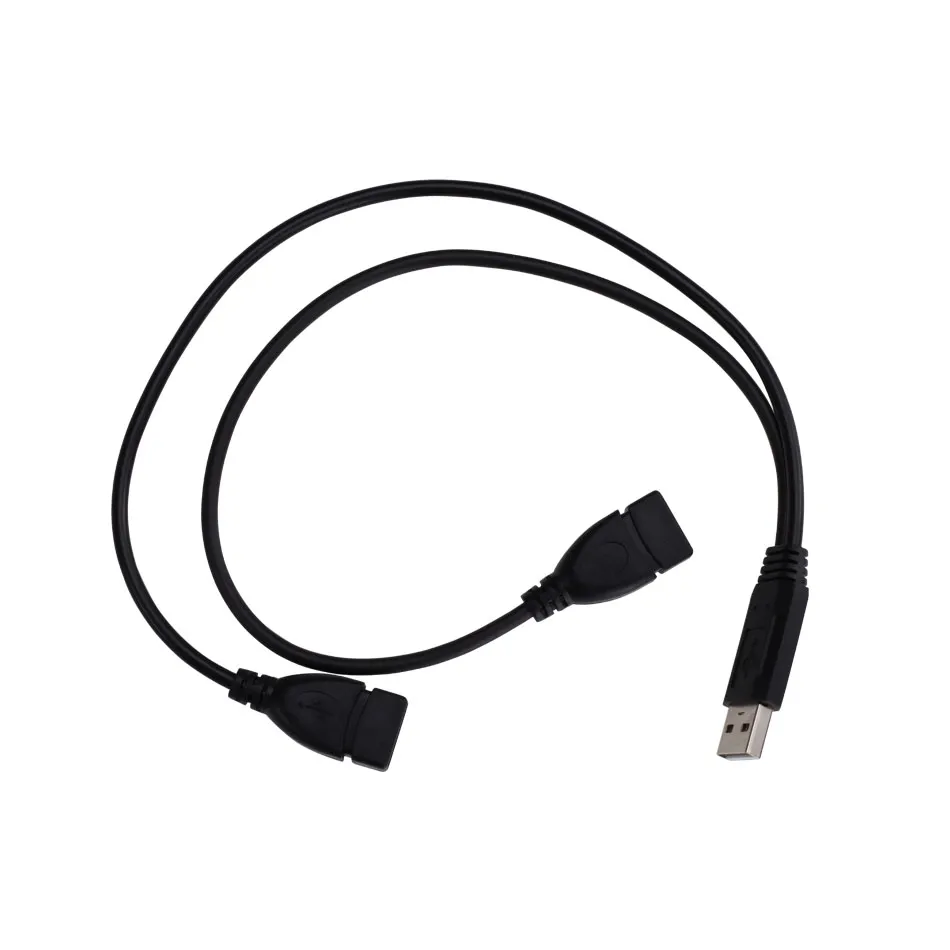 USB 2.0 A 1 maschio a 2 doppi USB femmina adattatore di alimentazione hub dati sdoppiatore cavi di ricarica cavo di prolunga