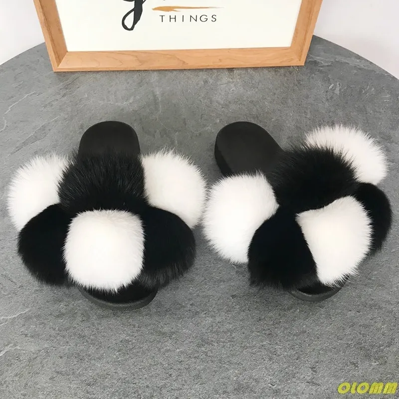 Sandals with fur balls hotsell
