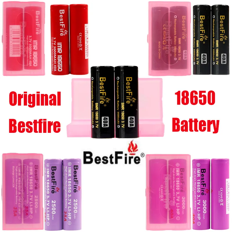 Ursprüngliche BestFire IMR BMR 18650 Batterie 2500mAh 3000mAh 3100mAh 3200mAh 3500mAh 35A 40A wiederaufladbare Lithium-Vape-Batterien 100% authentisch
