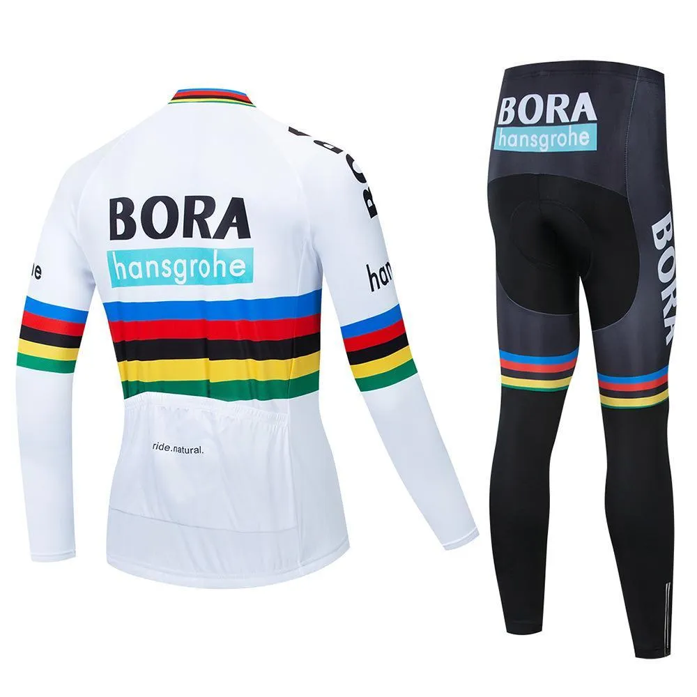 2020 BORA team Cycling Jerseys bib cycling jersey gel pad bike set MTB SOBYCLE Long Sleevess Ropa Ciclismo mens bicycling wear b9