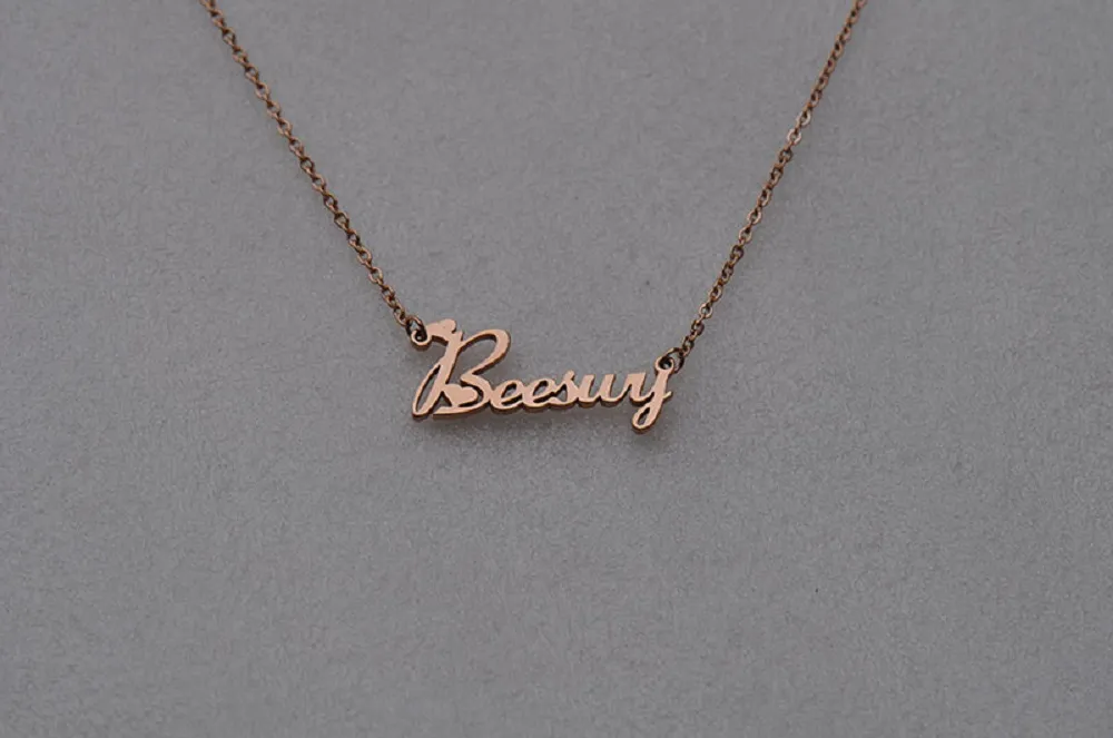 Custom Nameplate Elisa Gold Pendant Necklace For Women And Girls 18k Gold  Plated Stainless Steel Perfect Birthday Gift And Best Friend Jewelry By  Vanshika From Jewellerycn, $9.89