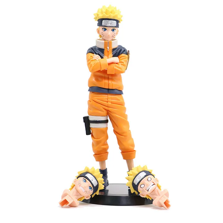 1 pçs anime naruto figura 27cm uzumaki naruto rosto changer naruto