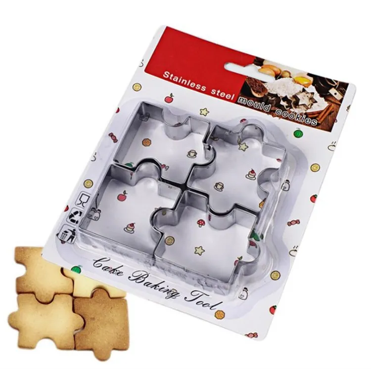 Stainless Steel Cookie Cutters Puzzle Biscuit Molds Fondant Metal Jigsaw  Cutter Cookie Cutters For Baking For Decoration From Paulelectronic, $1.27