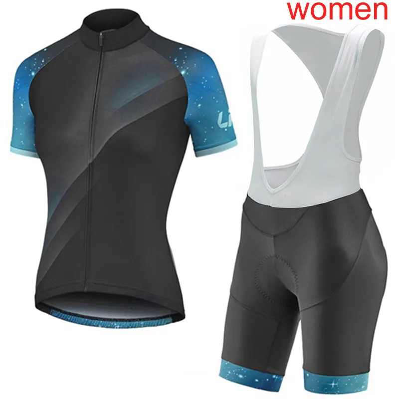 2021 LIV Takımı Bisiklet Kısa Kollu Jersey Önlüğü Şort Setleri Yaz Hızlı Kuru Bayan Yarış Giyim Ropa Ciclismo Spor Üniforma Y20122802