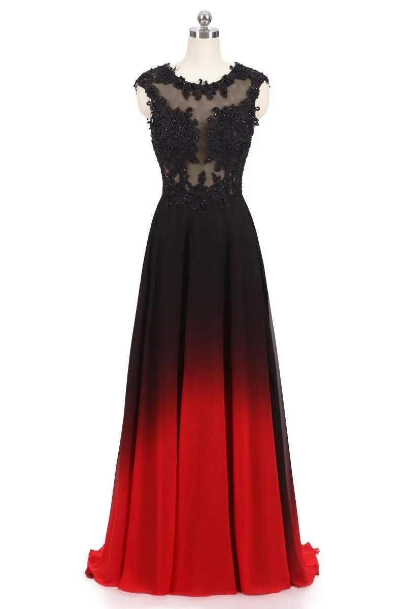Black ombre shop prom dress